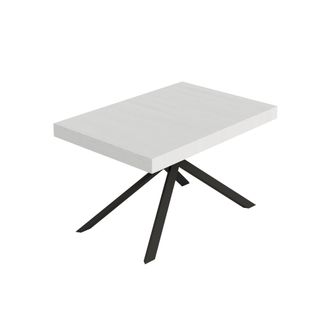Itamoby Tavolo Allungabile 130/234x90 Cm Niket Bianco Frassino Gambe Antracite