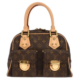 Louis Vuitton Manhattan Monogram Canvas Brown Canvas Handbag (Pre-Owned)