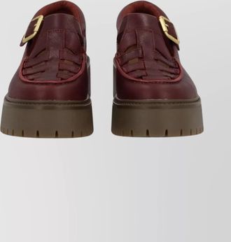 Timberland chunky sole round toe cut-out loafers