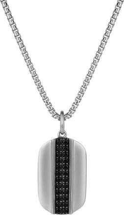 LuvMyJewelry Sora 1 CT Pav&eacute; Black Spinel Pendant 925 Silver