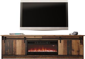 Mirjan24 Mueble Tv Charlotte 165, Negro, N&uacute;mero De Puertas: 2, N&uacute;mero De Cajones: 0, 200x57x35cm
