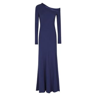 Alberta Ferretti Dames, Jurken, Blauw, Maat: S Satijn