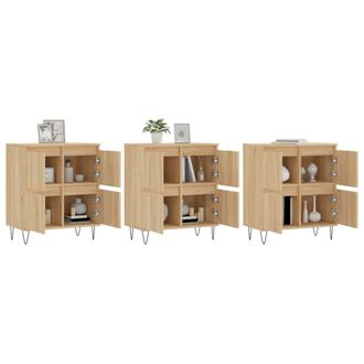 Berkfield Home Sideboards 3 pcs Sonoma Oak Engineered Wood in Light Tan