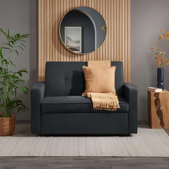 Birlea Fabric Sofa Bed Otto 2 Seater Settee Contemporary in Grey