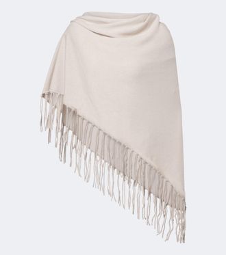 Jardin Des Orangers Fringed wool and cashmere shawl