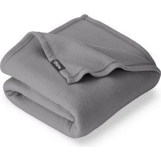 Bare Home Lightweight Polar Fleece Throw Blanket in Grey at Nordstrom
