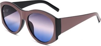 Generic Large Frame Mens Outdoor Sunglasses Womens Vacation Commuter Sun Glasses(Pink)