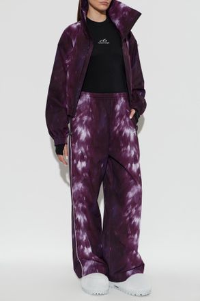 Balenciaga Logo Trousers, Womens, Purple