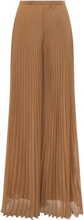 Max Mara Mxegrembo Wide Broeken - Dames - Wijde Broeken - Oranje - 2XS - Polyester - Broeken