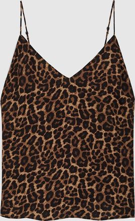Anine Bing Top Ellen Black And Brown Leopard, Exclusivit&eacute; Lulli