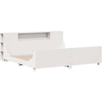 vidaXL Vidaxl - Bed Frame without Mattress White 200x200 cm Solid Wood Pine
