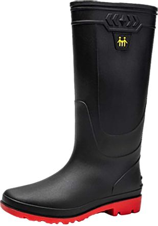 Generic Men Waterproof Wellies Thermal Lined Wellies Boots Knee High Warm Rain Boots Womens Non Slip Wellington Ladies Tall Rain Boots Wellies Garden Booties 
