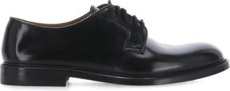 Doucal's Leren Veterschoenen - Heren - Veterschoenen - Zwart - 41 1/2 EU - Leer - Schoenen