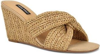 Nine West Nejia Wedge Sandal in Light Natural at Nordstrom, Size 6.5