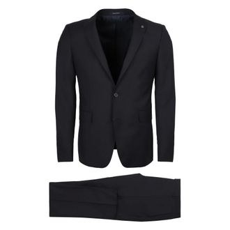 Tagliatore Single Breasted Suits, male, Blue, Size: S Single-Breasted Two-Button Suit