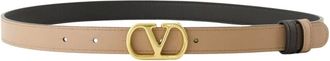 Valentino Garavani VLogo Signature Reversible Belt - female - Valentino Garavani - Belts - Beige - 85 CM - Accessories