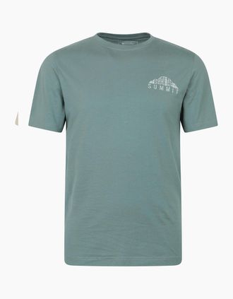 Mountain Warehouse Mens Mountain Warehouse Mens Reach The Summit Graphic T-Shirt - Green - Size: 38
