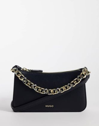 HUGO BOSS Borsa a tracolla nera-Nero