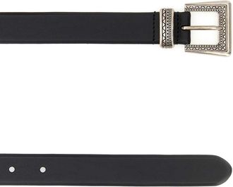 Prada Womens Black Leather Belt Nero Cinture