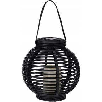 Progarden Lampada Solare Nera Uovo 21 cm LED Gialla