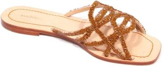 Maliparmi Beads Slides Sandal Capri Cuts - Dames - Sandalen - Bruin - 36 EU - Schoenen