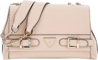 Guess Luxe Satchel Tas Almond - Dames - Schoudertassen - Bruin - ONE Size - Tassen