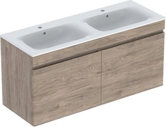 Keramag Geberit Renova Plan Set Con Lavabo Doble Y Mueble Bajo Lavabo, 2