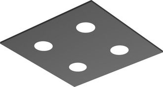 Lumicom River Square 4x Plaf&oacute;n Monocolor Brillo