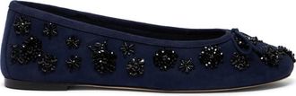 Stuart Weitzman Prima Bow Ballet - Dames - Ballerinas - Blauw - 37 1/2 EU - Su&egrave;de - Schoenen