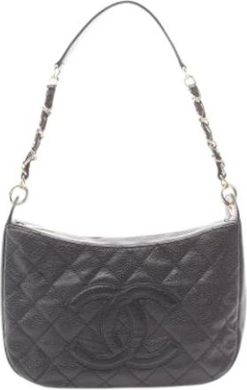 Chanel Pre-owned Vintage Shoulder Bag - Dames - Vintage Schoudertas - Zwart - ONE Size - Leer - Vintage