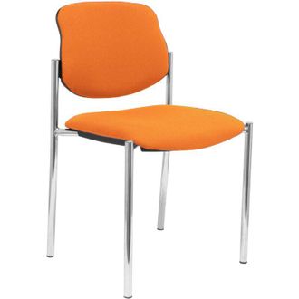 Piqueras y Crespo Silla Fija Styl Bali Naranja Chasis Cromo