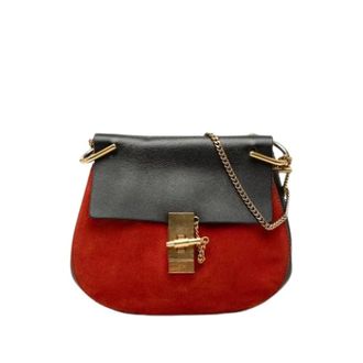 Chlo&eacute; Tweedehands leren schoudertassen - Dames - Pre-owned - Rood - Maat: ONE Size Leer