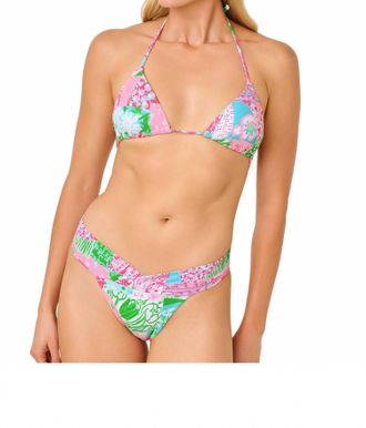 Lilly Pulitzer Trey Bikini Bottom In Multi Crazy Quilt