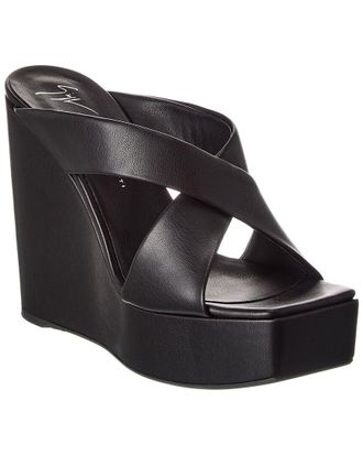 Giuseppe Zanotti Zanilla 90 Leather Wedge Sandal