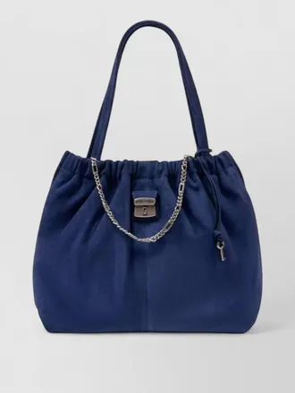 Marc Jacobs leather tote shoulder bag chain lock