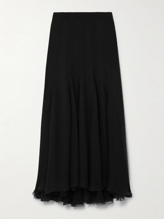 Chlo&eacute; Gonna Maxi In Mussola Di Seta Biologica - Nero