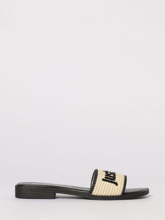 Just Cavalli Mules Just Cavalli in rafia con logo ricamato