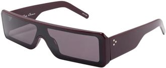 Rick Owens Sonnenbrillen - Sunglasses Gethshades Mahogany Temple/blk Lens - Gr. unisize - in Rot - f&uuml;r Damen