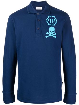 Philipp Plein Poloshirt met logoprint - Blauw
