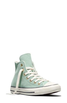 Converse Gender Inclusive Chuck Taylor All Star Suede High Top Sneaker in Thyme Again/Egret/Black at Nordstrom, Size 7.5 Womens