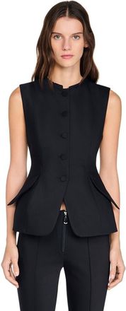 Sandro Peplum jacket in Black at Nordstrom, Size 38 Eu