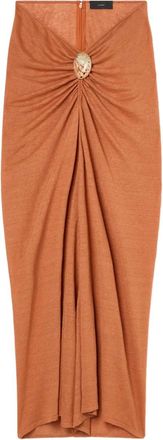 Alanui Mermaid Inside gesmockte midi-rok - Oranje