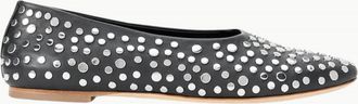 Staud Womens Alba Ballet Flat Shoes In Rivets