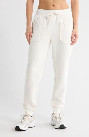 90 Degree by Reflex Silicon Fleece Joggers in White Dove at Nordstrom Rack, Size X-Large