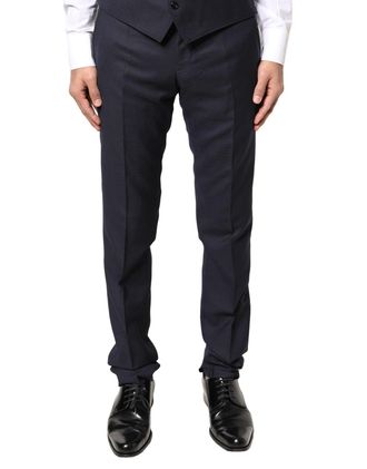 Dolce & Gabbana Gray Wool Formal Dress Men Trousers Mens Pants (Pre-Owned)