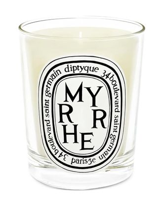 Diptyque Myrrhe candle - unisex - glass/Wax - One Size - White