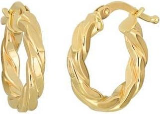 Bony Levy 14K Gold Twisted Huggie Hoop Earrings in 14K Yellow Gold at Nordstrom Rack