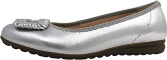 Gabor Gabor Ballerina 62.623.10 Womens UK Silver Leather Ballet Flat ZOGG3198