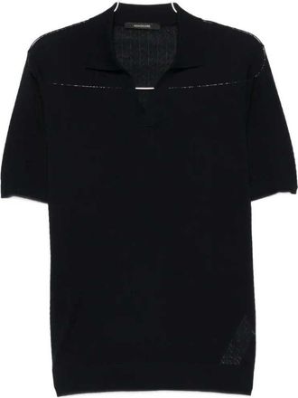 Montecore Strick-T-Shirt mit V-Ausschnitt