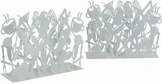 Vacchetti Portariviste metallo posate 1-2 bianco cmcm 35x12h26